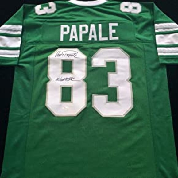EAGLES VINCE "INVINCIBLE" PAPALE AUTOGRAGHED JERSEYS WITH COA - Picture 1 of 2